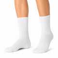 Socken Größe 39-42 aus Textil in Weiß mit Rippstrick