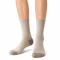 Socken 35-38 Beige aus Textil mit Rippstrick für Alltag