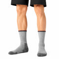 Sportsocken Größe 43-46 aus Textil Grau Dunkelgrau mit geripptem Schaft
