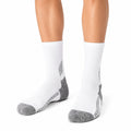 Sportsocken 43-46 Weiß Grau mit elastischem Rippstrick für Alltag und Training