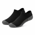 Sneakersocken Größe 39-42 aus Strickmaterial in Schwarz Grau mit verstärkter Zehen- und Fersenpartie