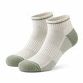 Sportsocken 35-38 aus Strick in Cremegrün mit geripptem Schaft