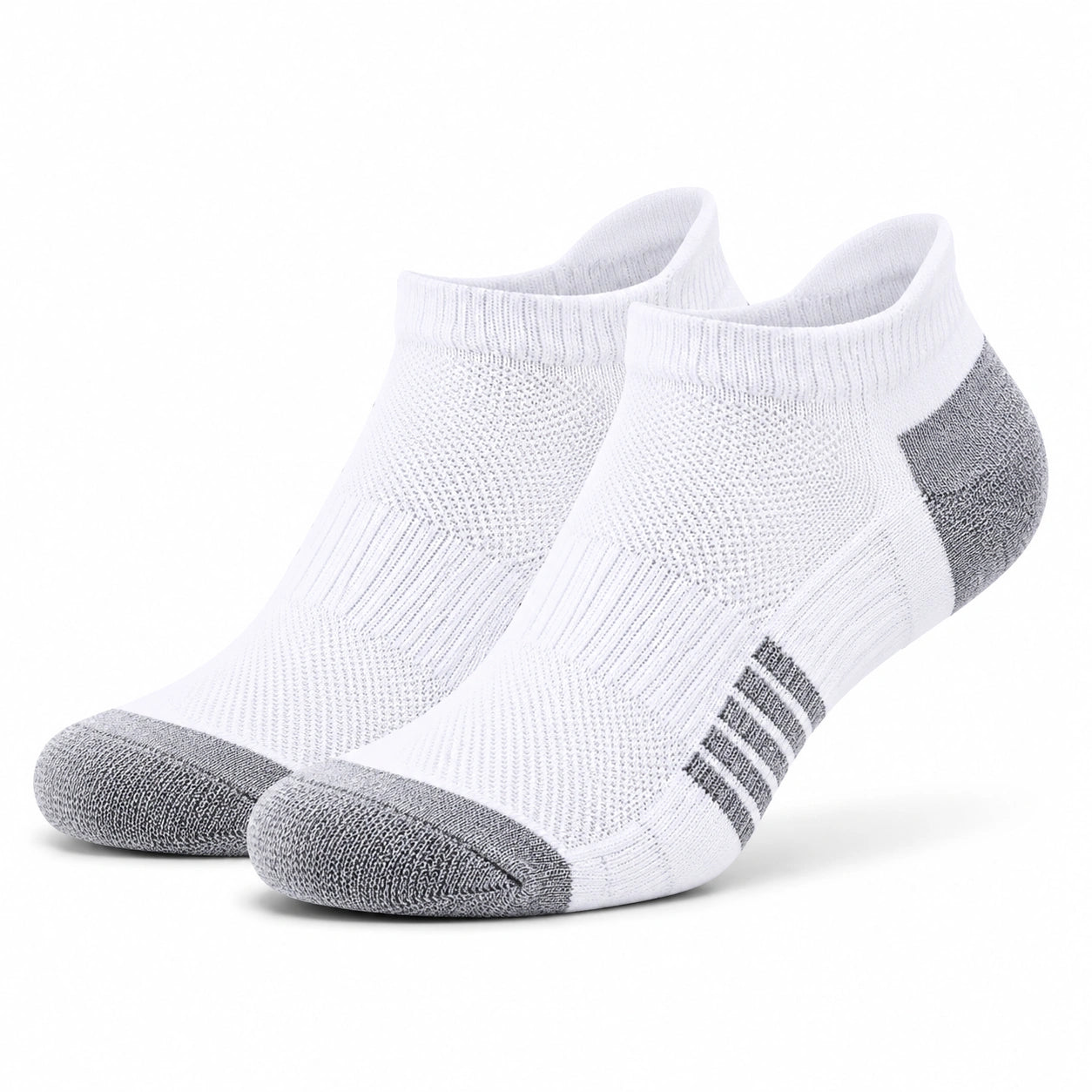 Sneakersocken 35-38 aus Textil in Weiß Grau atmungsaktiv für Sport und Alltag