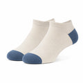 Sneakersocken 35-38 aus Stricktextil in Cremeblau mit verstärkter Zehenferse
