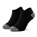 Sneakersocken 39-42 aus Textil in Schwarz Grau mit verstärkter Zehen- und Fersenpartie